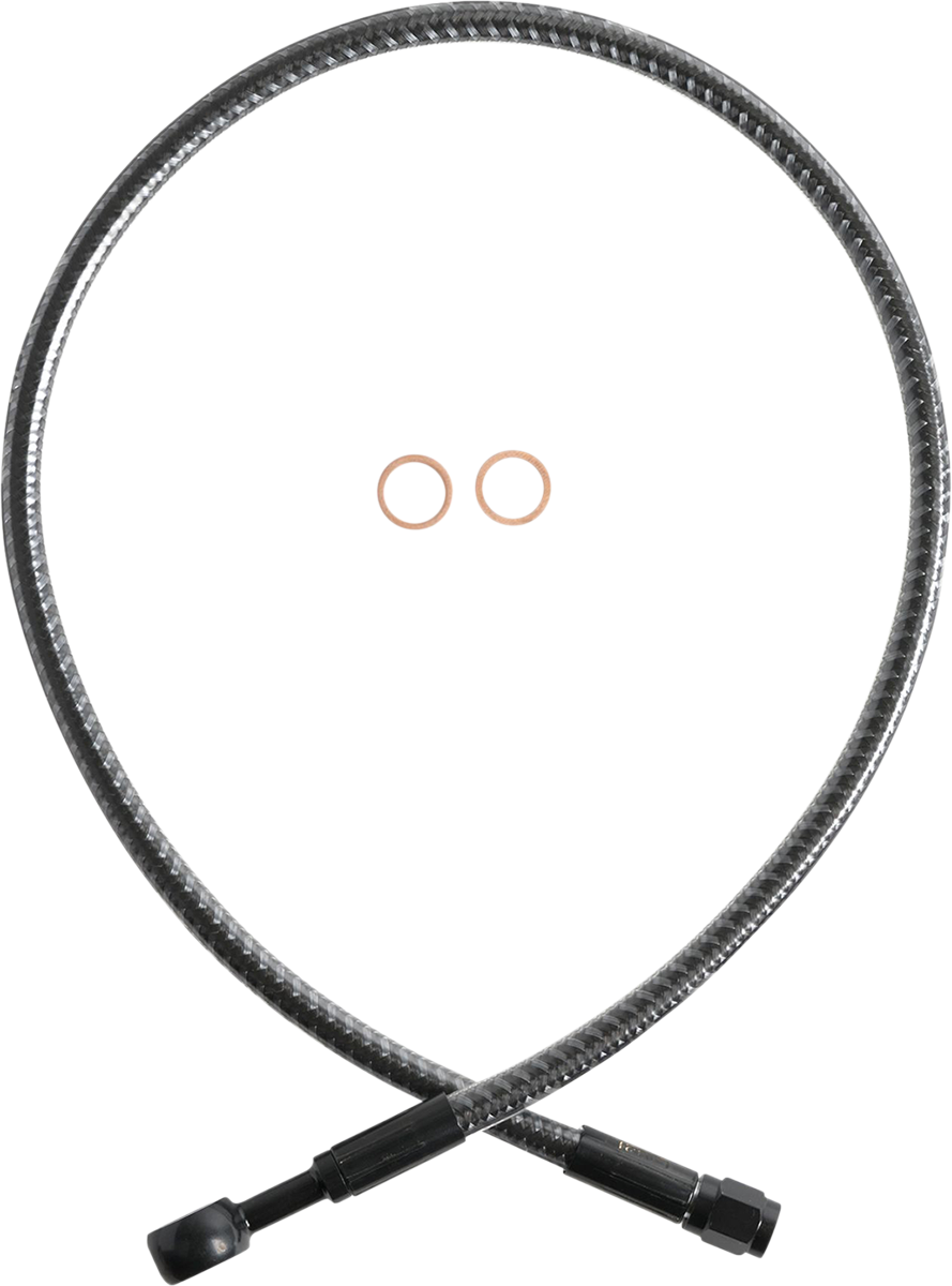 MAGNUM SHIELDING Brake Line - Front - 10 mm - 180° - 25" - KARBONFIBR AS77625