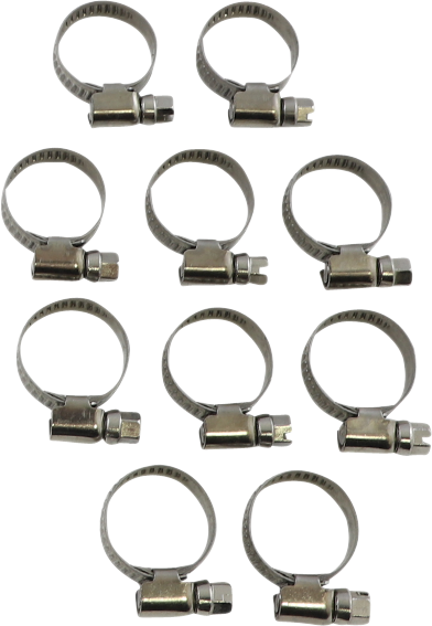 PARTS UNLIMITED Hose Clamps - Embossed - 12-22 mm - 10 Pack T03-6253-10