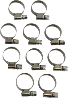PARTS UNLIMITED Hose Clamps - Embossed - 12-22 mm - 10 Pack T03-6253-10