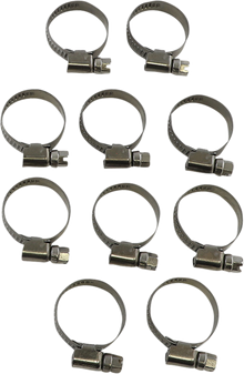 PARTS UNLIMITED Hose Clamps - Embossed - 16-27 mm - 10 Pack T03-6254-10