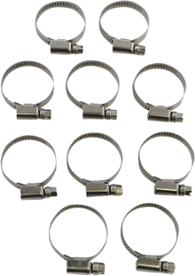 PARTS UNLIMITED Hose Clamps - Embossed - 20-32 mm - 10 Pack T03-6255-10