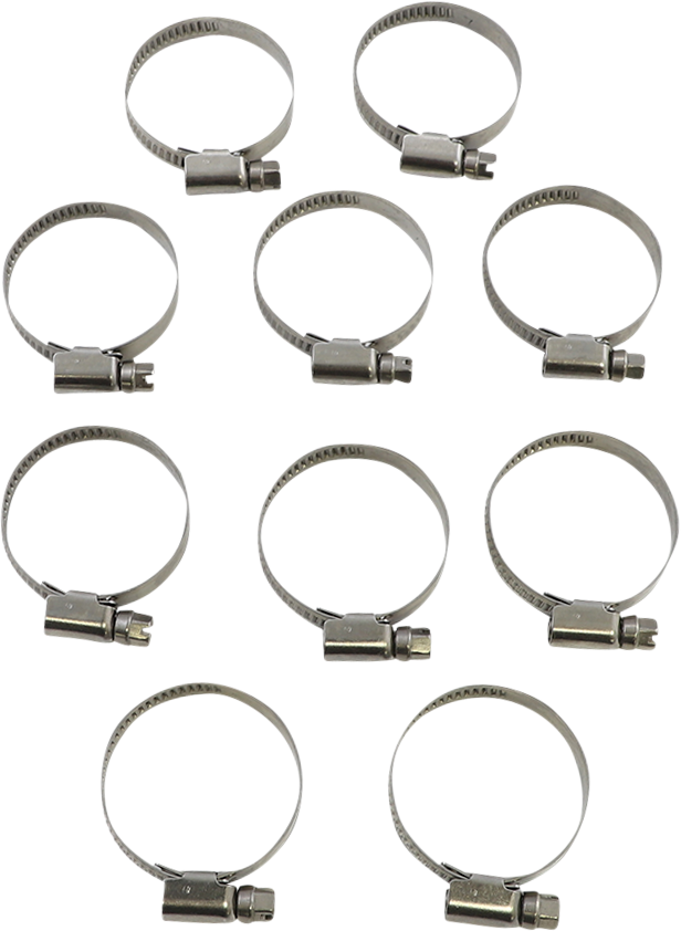 PARTS UNLIMITED Hose Clamps - Embossed - 25-40 mm - 10 Pack T03-6256-10