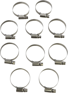 PARTS UNLIMITED Hose Clamps - Embossed - 25-40 mm - 10 Pack T03-6256-10