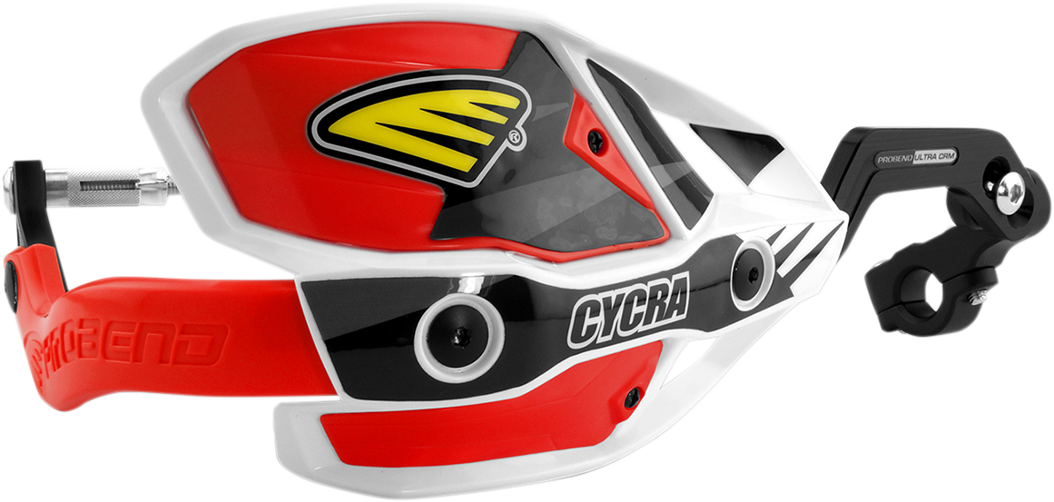 CYCRA 7/8" Ultra Probend™ CRM Wrap Around Handguards - White/Red 1CYC-7407-32X