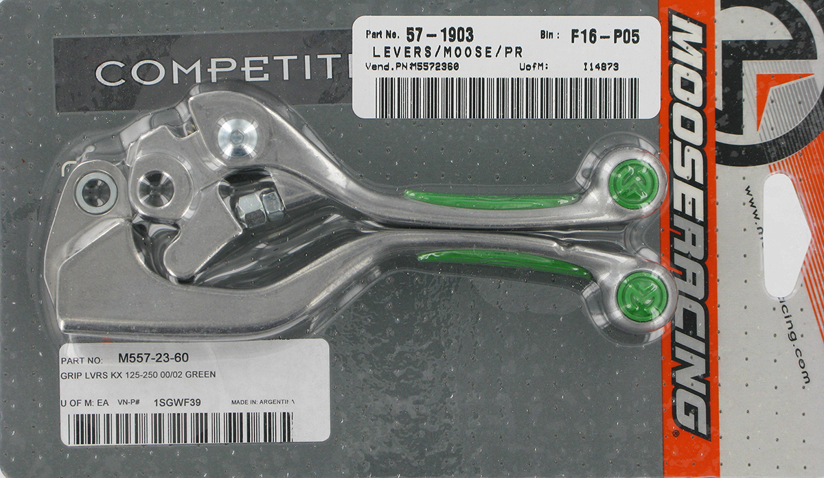 MOOSE OFFROAD Competition Lever Set - Green 1SGWF39
