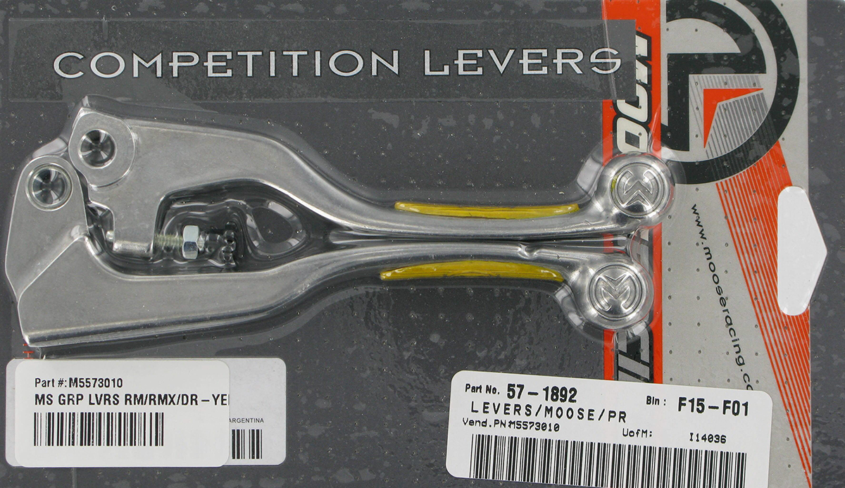 MOOSE OFFROAD Competition Lever Set - Yellow 1SGSC21