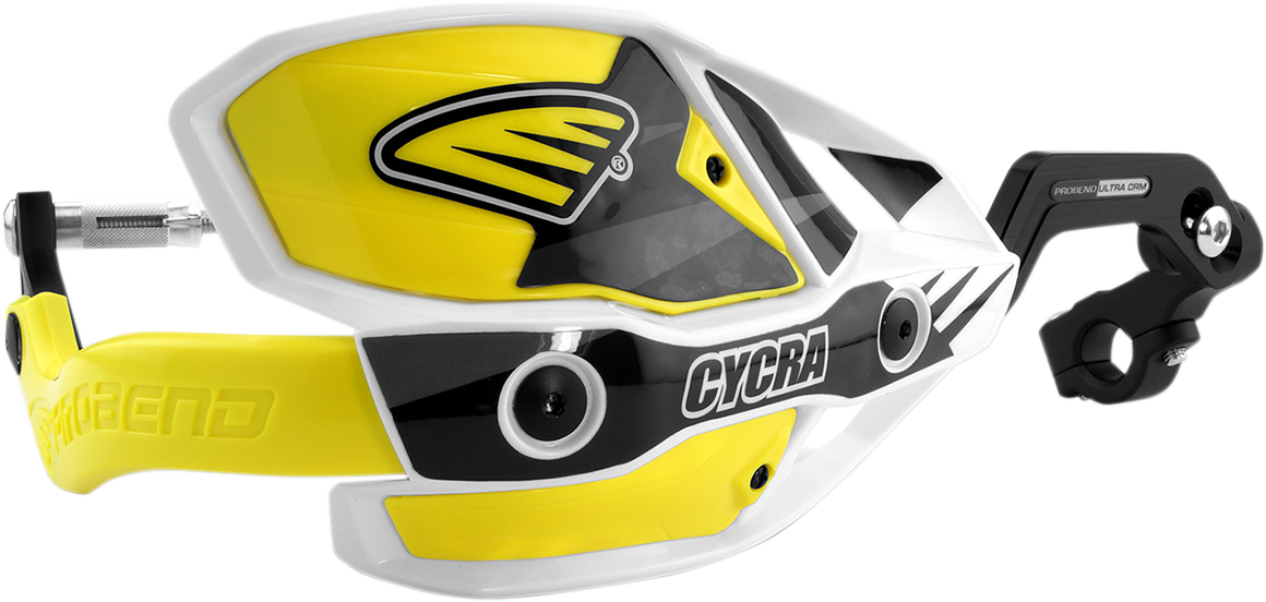CYCRA 7/8" Ultra Probend™ CRM Wrap Around Handguards - White/Yellow 1CYC-7407-55X