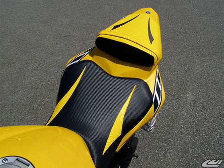 LUIMOTO (Raven Edition) Rider Seat Covers for the YAMAHA YZF-R6 (06-07)