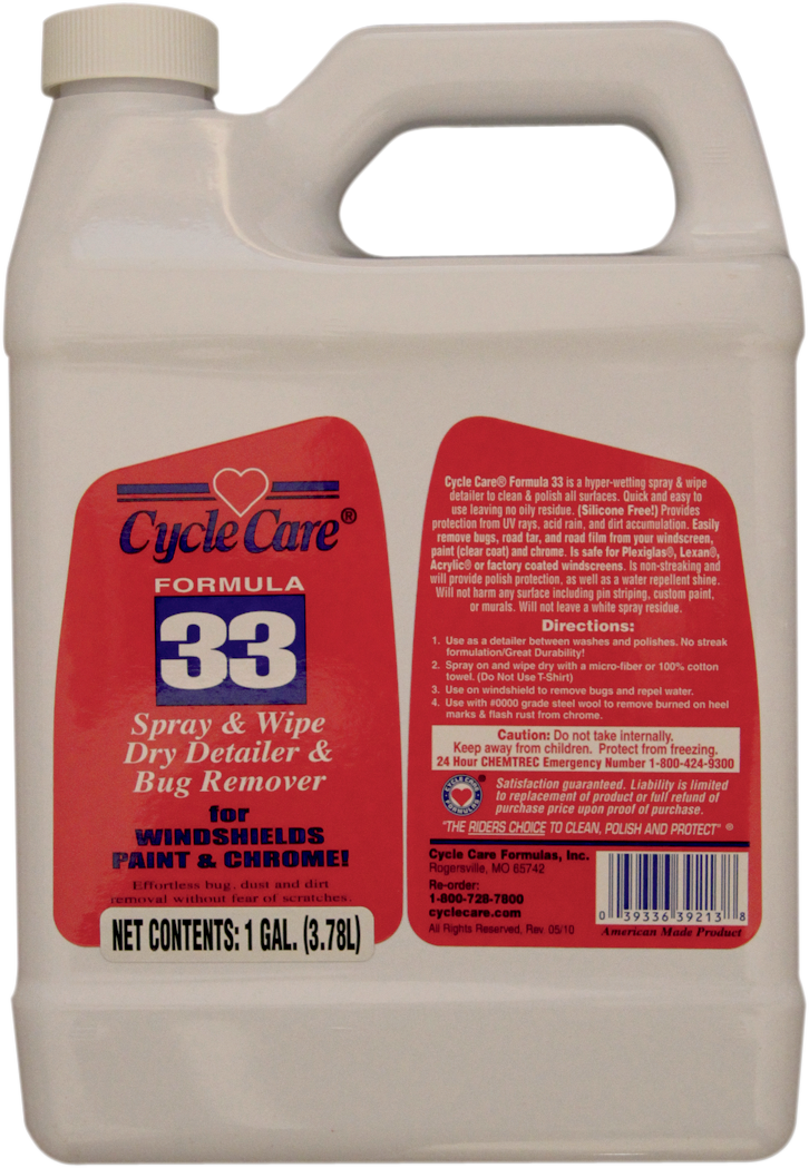 CYCLE CARE FORMULAS Formula 33 Detailer & Bug Remover - 1 U.S. gal. 33128