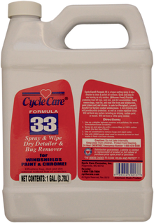 CYCLE CARE FORMULAS Formula 33 Detailer & Bug Remover - 1 U.S. gal. 33128