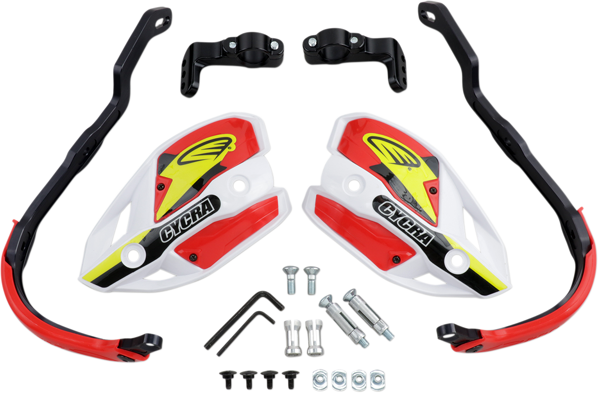 CYCRA Ultra Probend CRM Wrap Around Handguards for 1-1/8" Handlebars - White/Red 1CYC-7408-32X