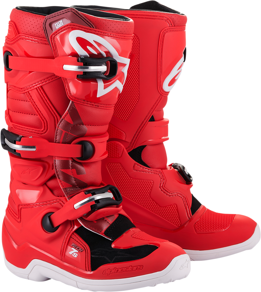 ALPINESTARS Youth Tech 7S Boots - Red - US 6 / EU 39 2015017-30-6