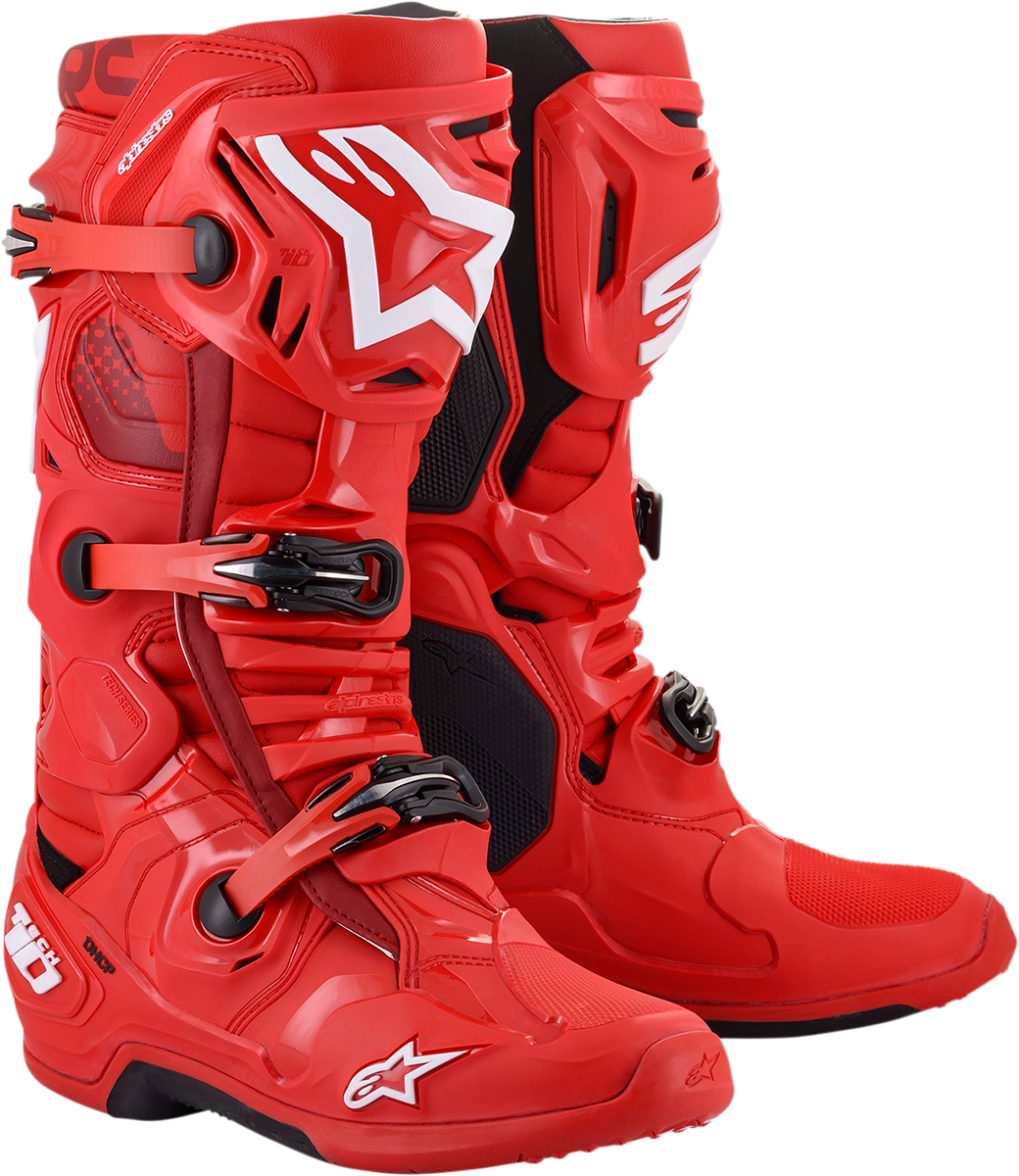 ALPINESTARS Tech 10 Boots - Red - US 13 / EU 48 2010020-30-13