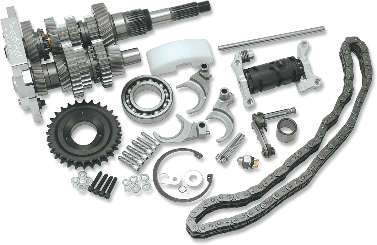 BAKER DRIVETRAIN Direct Drive Gear Set - 6-Speed - Polished - '01-'06 Touring DD6-411P-02