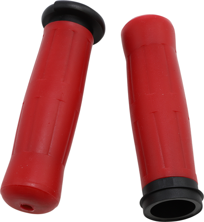AVON GRIPS Old School Rubber Grips - Throttle-By-Wire - Red OLD-69-RED-FLY