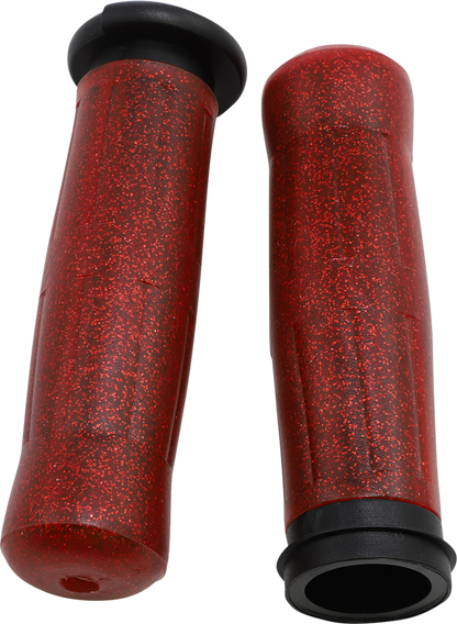 AVON GRIPS Old School Rubber Grips - Throttle-By-Wire - Sparkling Red OLD-69-SRED-FLY