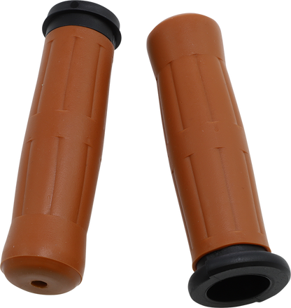 AVON GRIPS Old School Rubber Grips - Throttle-By-Wire - Tan OLD-69-TAN-FLY