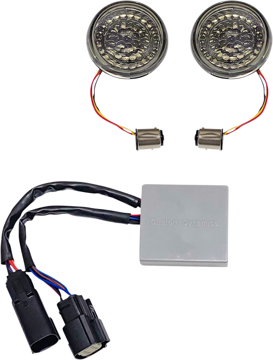 CUSTOM DYNAMICS Turn Signal Inserts - Amber/Red - Harley-Davidson® CD-STS-AR-57