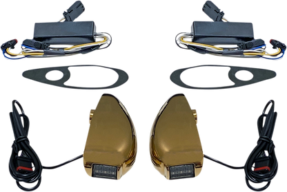 CUSTOM DYNAMICS Turn Signal - FLTR - Gold PB-RG-TS-15-G