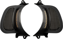 CUSTOM DYNAMICS LED Vent Insert - Amber/White - Black w/ Stainless Mesh CD-RG-V-AW2-B