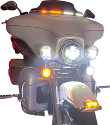CUSTOM DYNAMICS Windshield Trim - Sequential Turn Signals - Chrome CD-WT2-SEQ-05-C