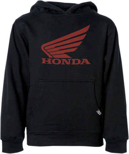 FACTORY EFFEX Youth Honda Wing Pullover Hoodie - Black - Large 25-88344