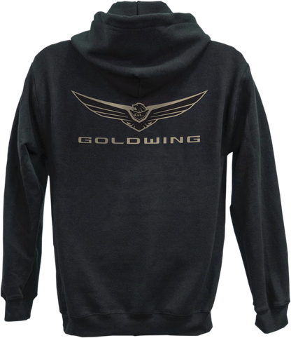 FACTORY EFFEX Goldwing Icon Zip-Up Hoodie - Black - 2XL 25-88808