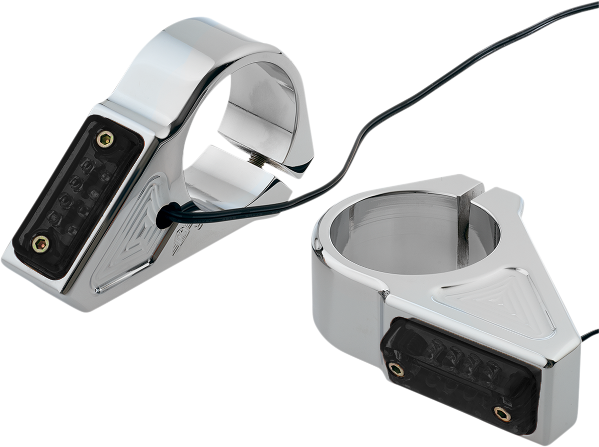 JOKER MACHINE Turn Signal - 39 mm - Amber - Chrome 05-303-3