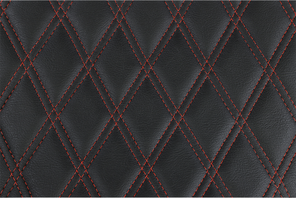 DRAG SPECIALTIES SEATS Extended Reach Predator III Seat - Double Diamond - Black w/ Red Stitching - FL '99-'07 08011371