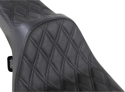 DRAG SPECIALTIES SEATS Extended Reach Predator III Seat - Double Diamond - Black Stitching - FL '99-'07 08011369
