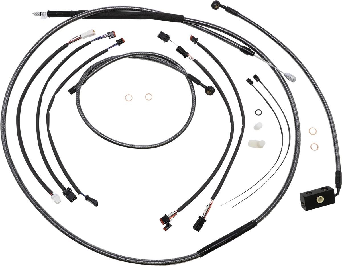 MAGNUM SHIELDING KARBONFIBR Designer Handlebar Installation Kit - 15"-17" - '18-'24 Softail 787942