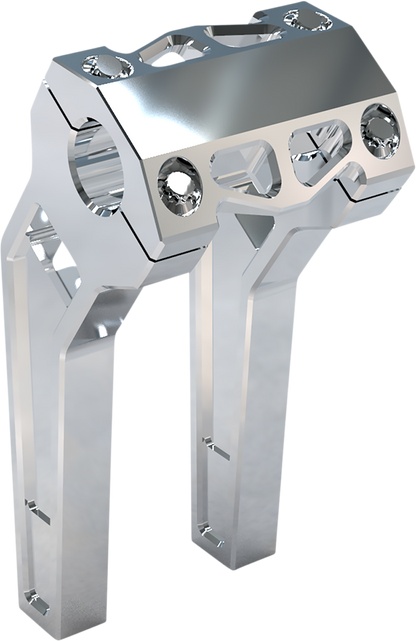 LA CHOPPERS Performance Risers - Pullback - 8" x 1-1/4" - Raw LA-7481-08R