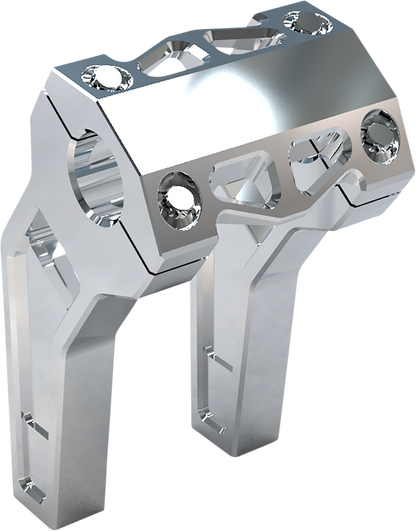 LA CHOPPERS Performance Risers - Pullback - 6" x 1-1/4" - Raw LA-7481-06R