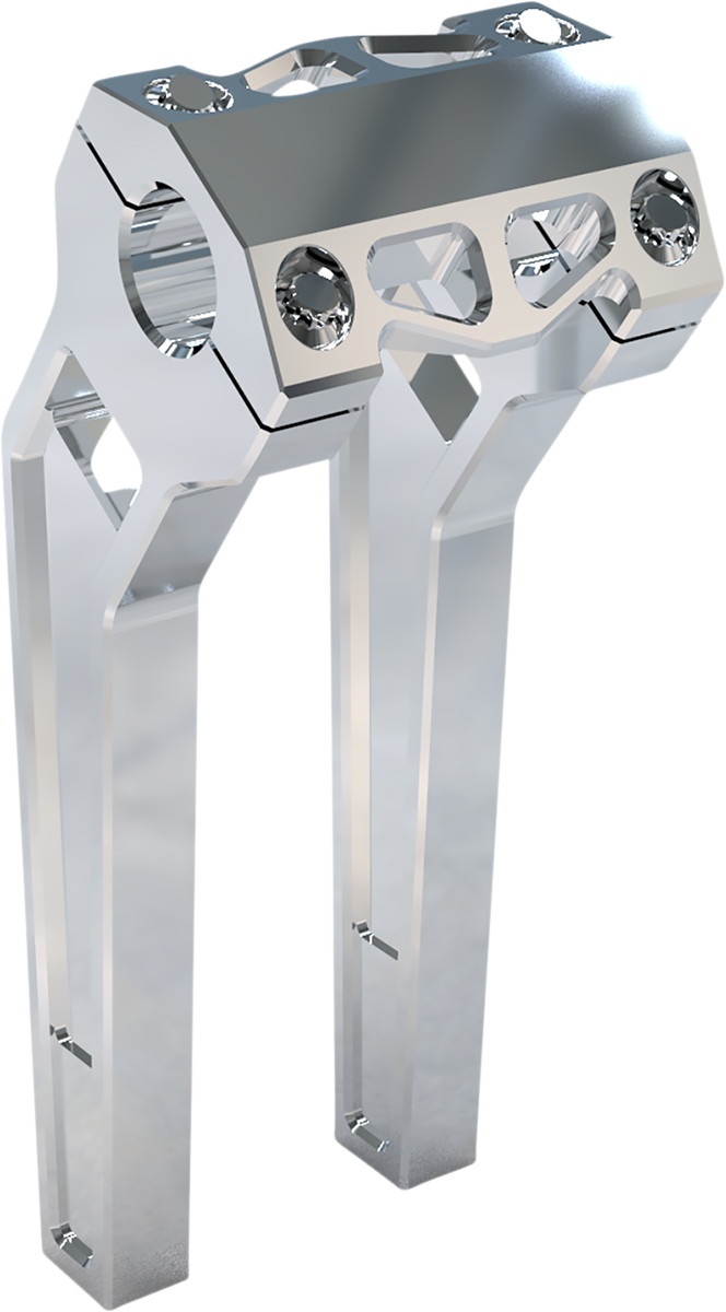 LA CHOPPERS Performance Risers - Pullback - 10" x 1-1/4" - Raw LA-7481-10R