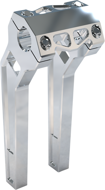 LA CHOPPERS Performance Risers - Pullback - 10" x 1-1/4" - Raw LA-7481-10R