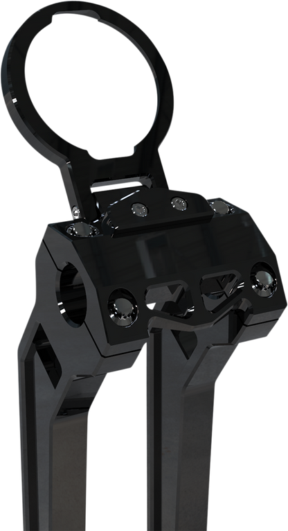 LA CHOPPERS Gauge Mount - Single - Black - Dyna/Sportster LA-7397-01B