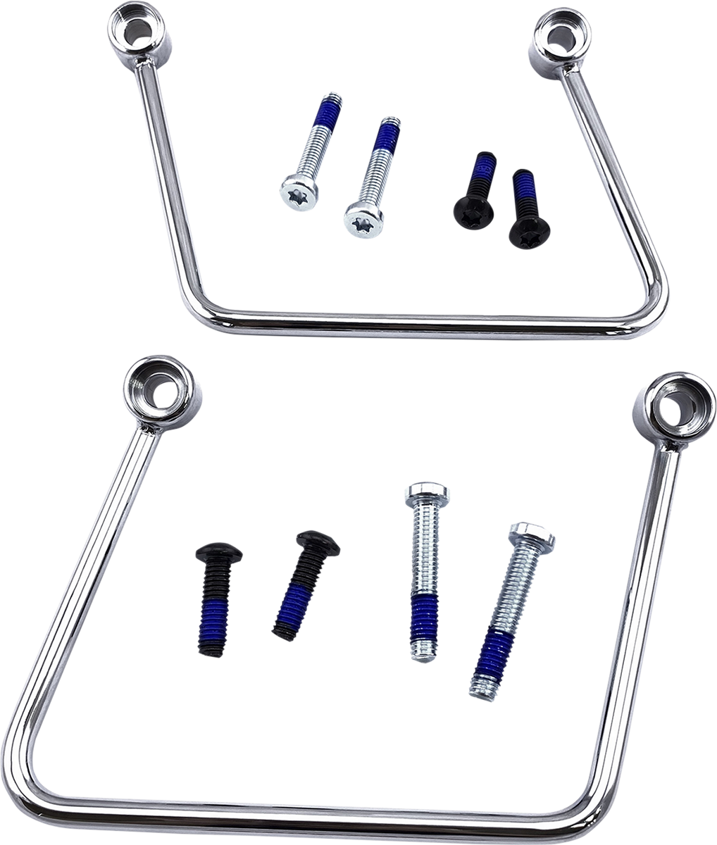 DRAG SPECIALTIES Saddlebag Support Kit - Chrome - FL/FX '18-'23 S77-0155C