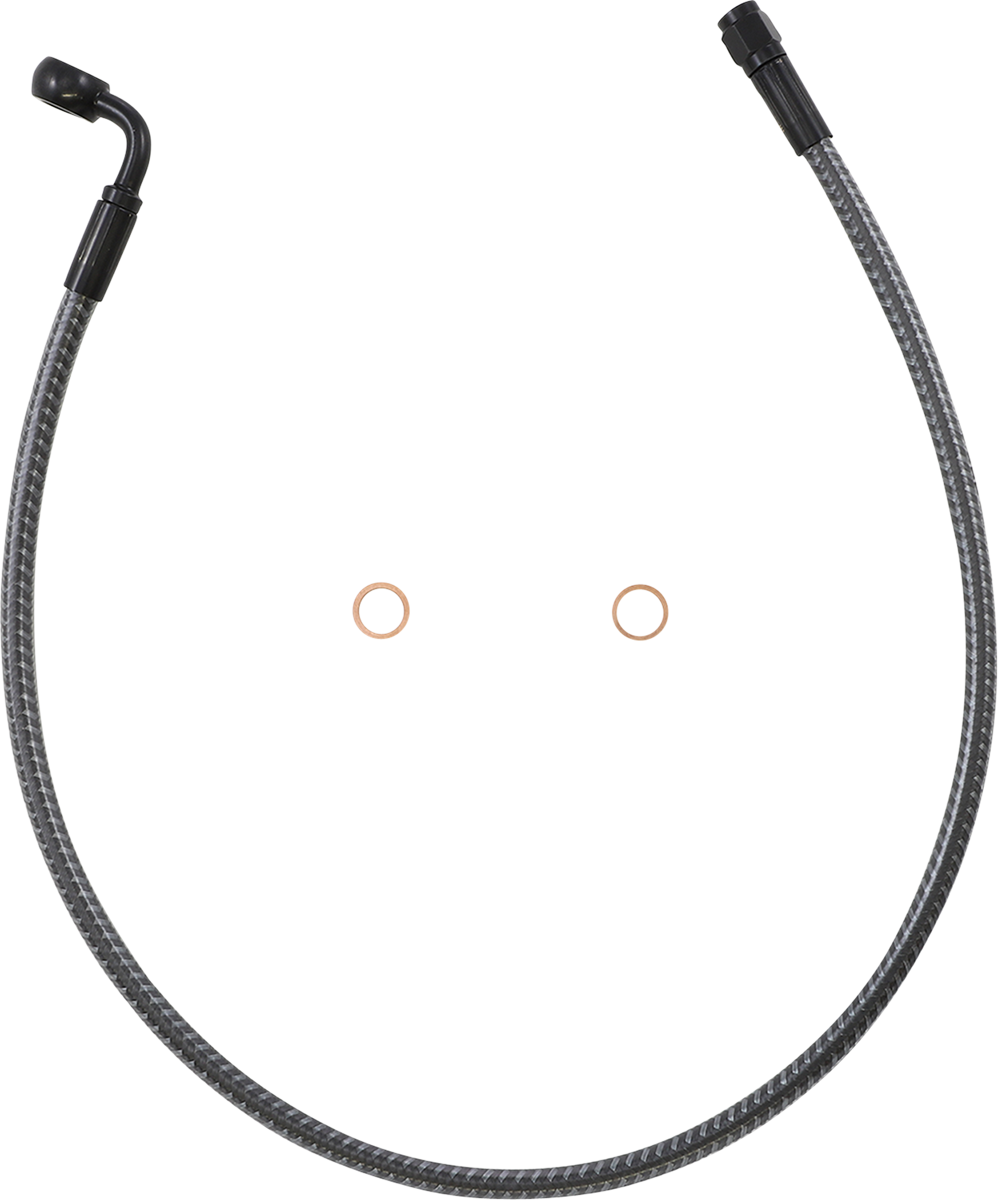 MAGNUM SHIELDING Brake Line - Front - 10 mm - 90° - 26" - KARBONFIBR AS77226