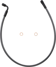 MAGNUM SHIELDING Brake Line - Front - 10 mm - 90° - 26" - KARBONFIBR AS77226