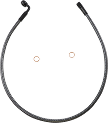 MAGNUM SHIELDING Brake Line - Front - 10 mm - 90° - 28" - KARBONFIBR AS77228