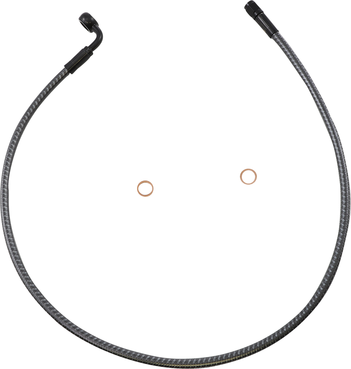 MAGNUM SHIELDING Brake Line - Front - 10 mm - 90° - 30" - KARBONFIBR AS77230