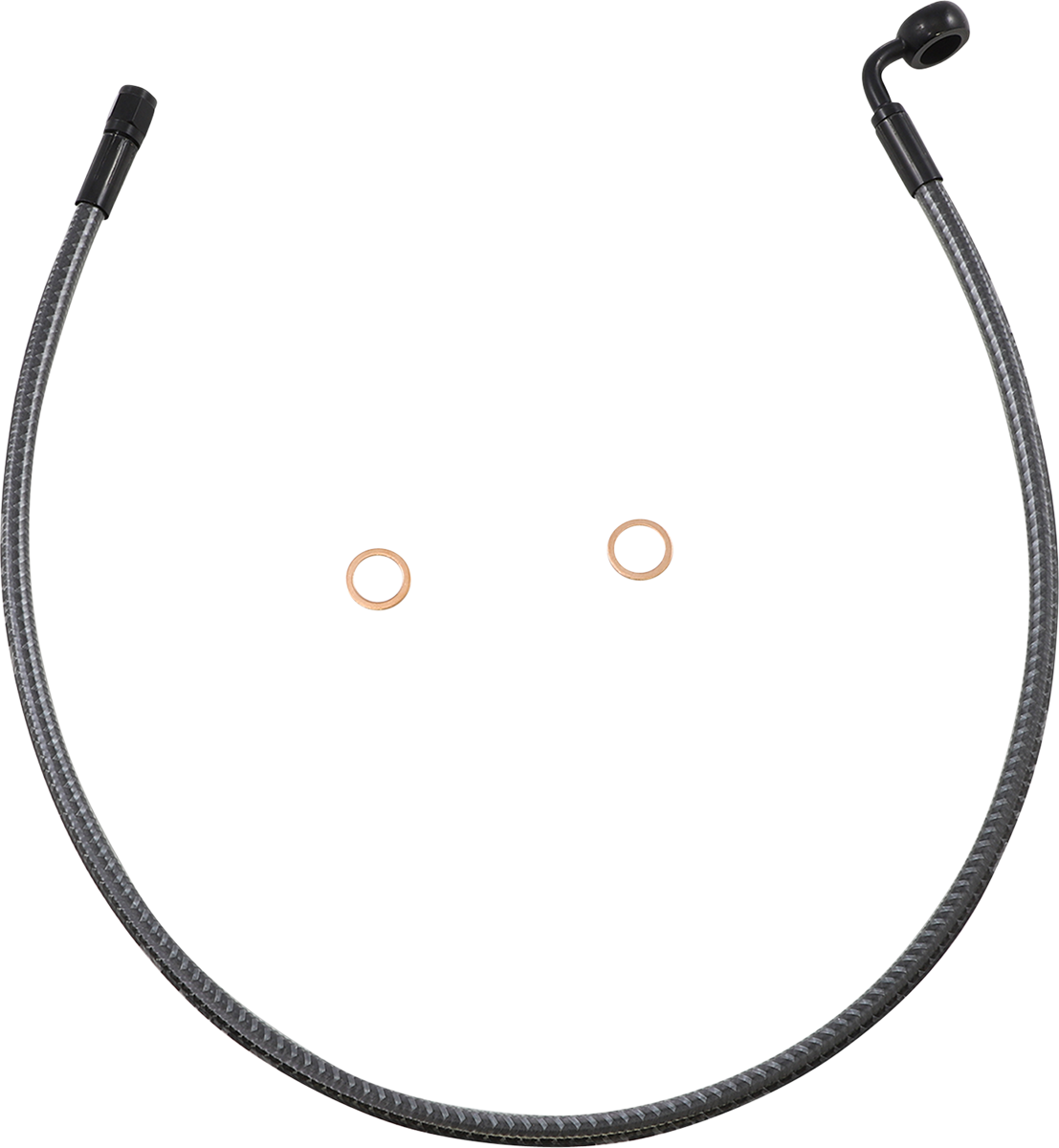 MAGNUM SHIELDING Brake Line - Front - 12 mm - 90° - 28" - KARBONFIBR AS778028