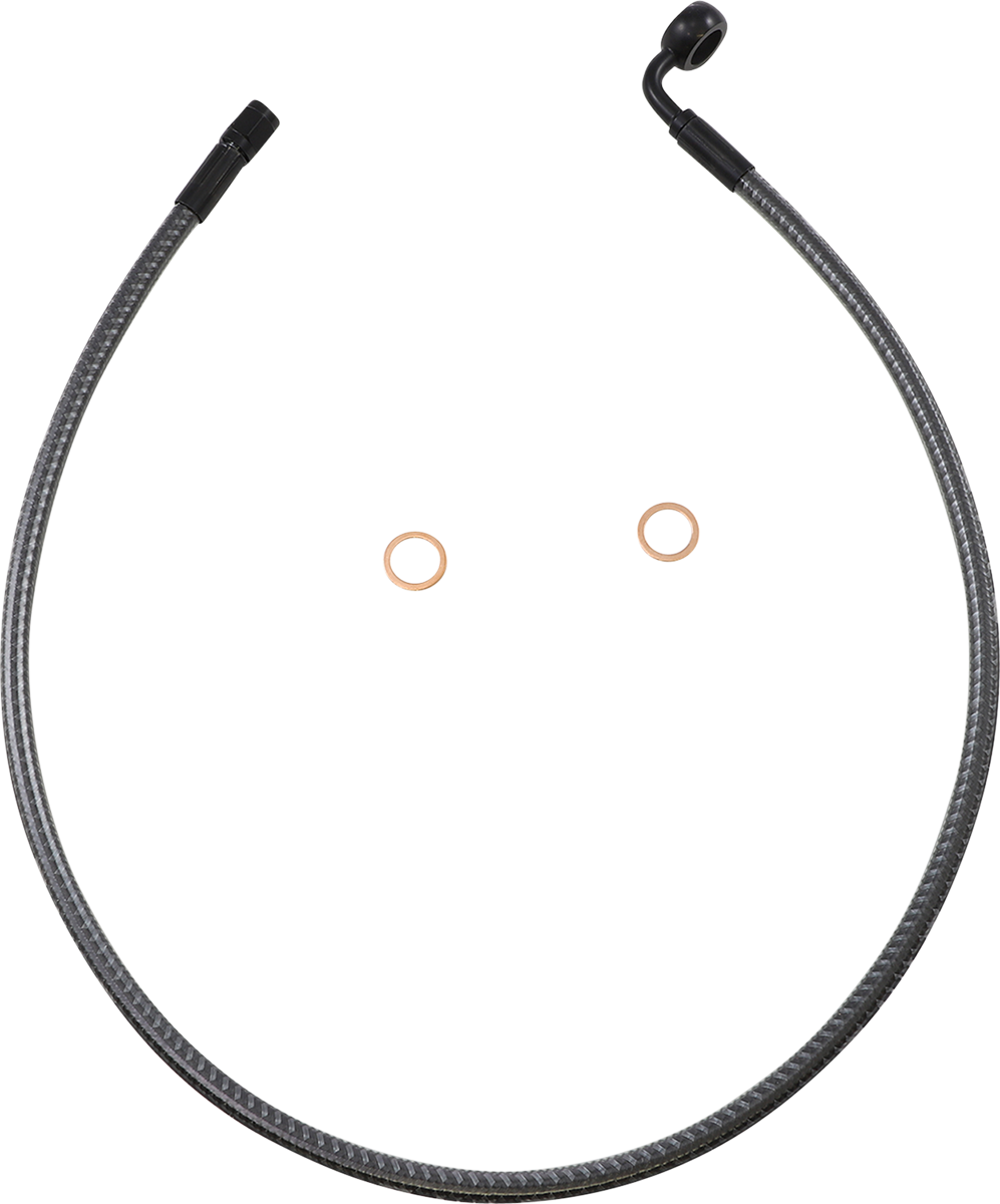 MAGNUM SHIELDING Brake Line - Front - 12 mm - 90° - 30" - KARBONFIBR AS778030