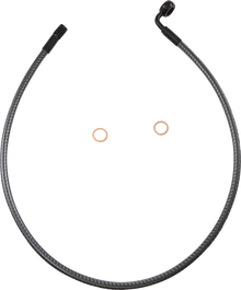 MAGNUM SHIELDING Brake Line - Front - 12 mm - 90° - 30" - KARBONFIBR AS778030