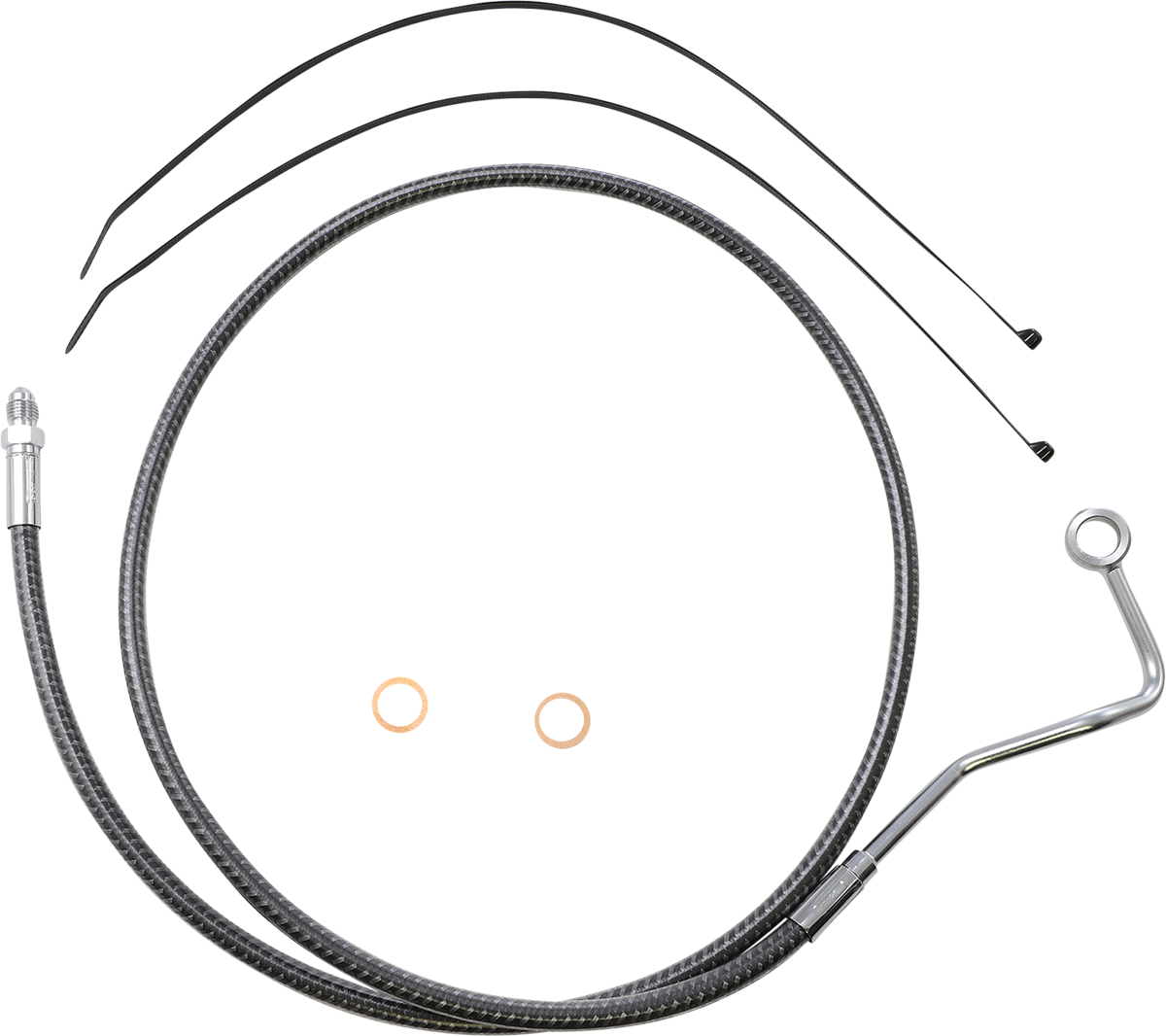 MAGNUM SHIELDING Brake Line - Carbon Fiber - Mid - ABS - FLHT AS77015