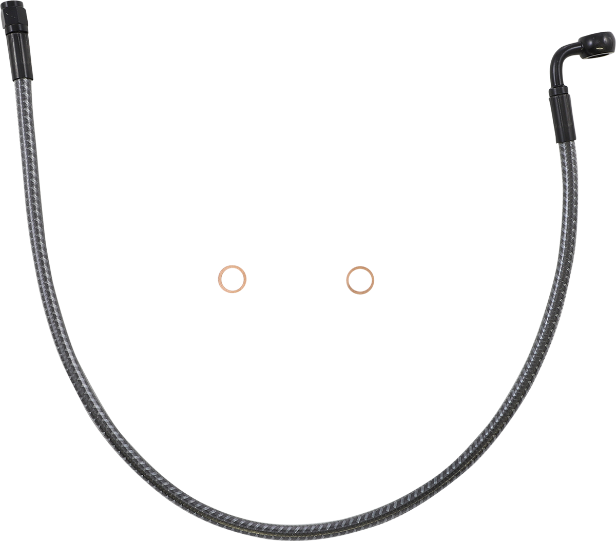 MAGNUM SHIELDING Brake Line - Front - 10 mm - 90° - 24" - KARBONFIBR AS77224