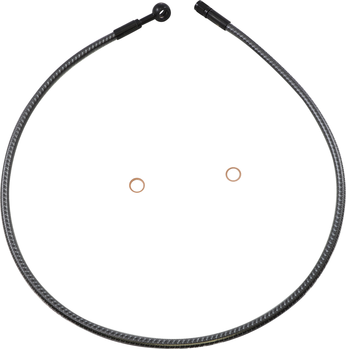 MAGNUM SHIELDING Brake Line - Front - 10 mm - 180° - 34" - KARBONFIBR AS77634