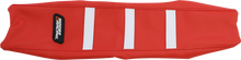 MOOSE OFFROAD Ribbed Seat Cover - Red Cover/White Ribs - Gas Gas MC '21-'23 GAS50-331