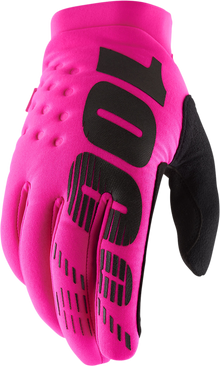 100% Brisker Gloves - Neon Pink - Large 10003-00027