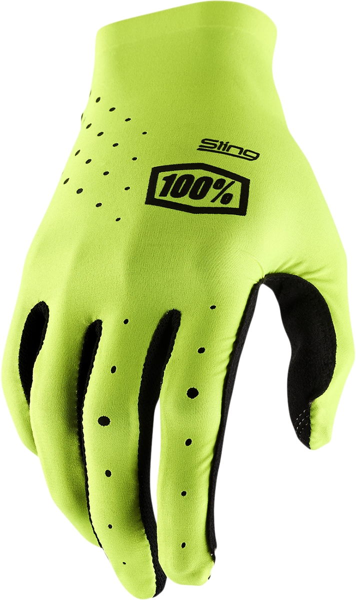 100% Sling MX Gloves - Fluorescent Yellow - Medium 10023-00006